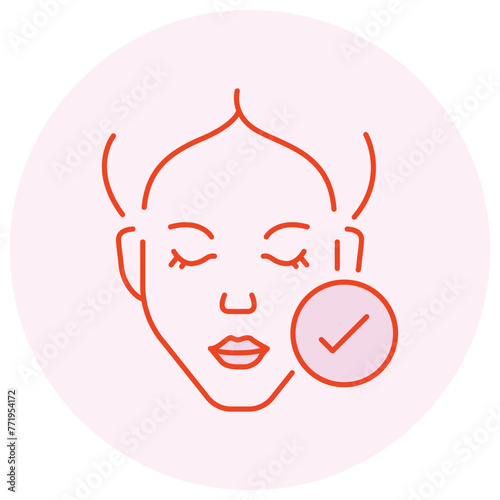 Facial Care Icon. facial treatments, skincare routines, and beauty regimens..