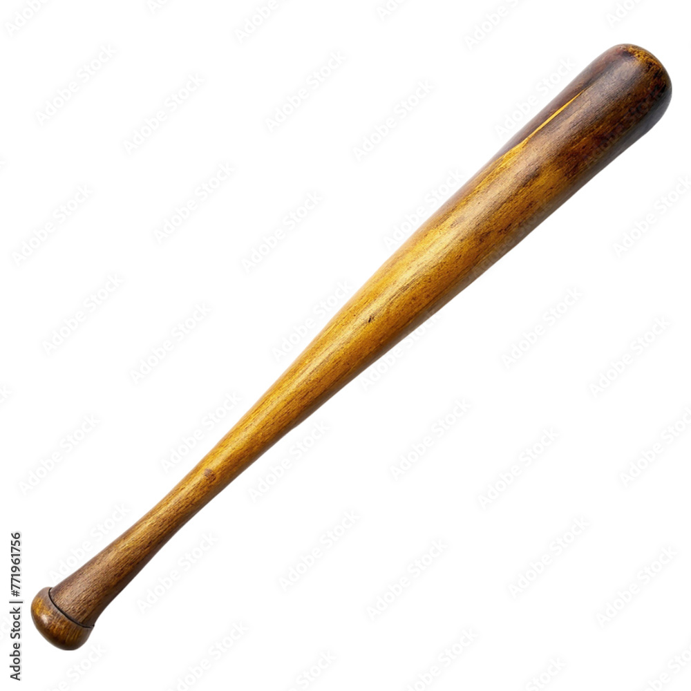 Wooden baseball bat isolated on transparent background. Wooden baseball bat isolated on transparent background.