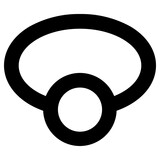 ball gag icon, simple vector design