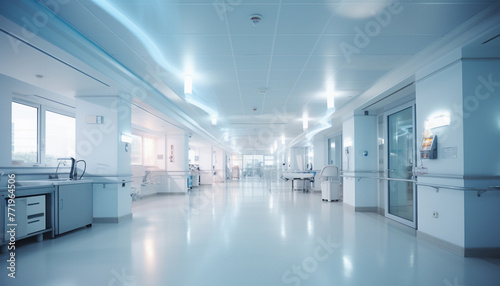 Abstract blurred background hospital