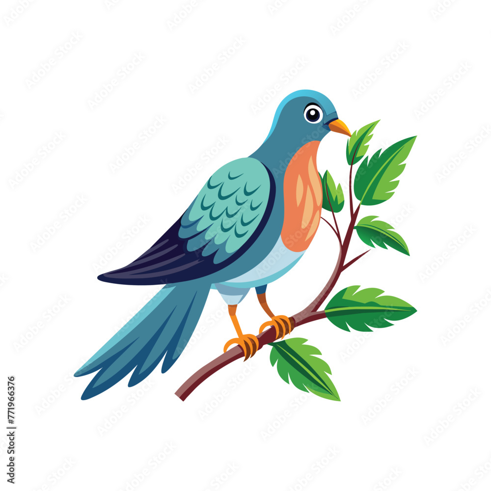 Realistic pigeon-bird concept illustration