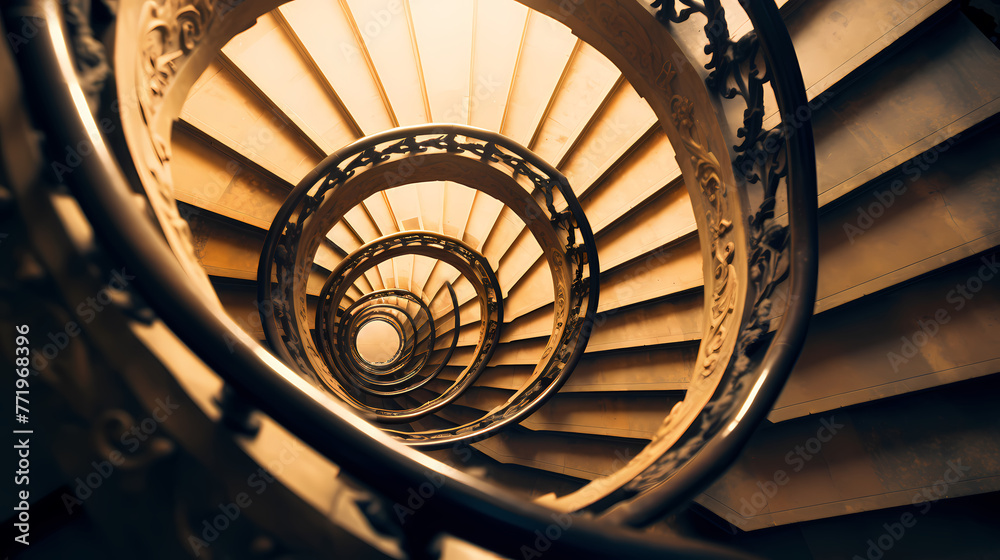 Obraz premium spiral staircase background