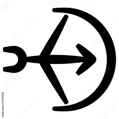 bow icon, simple vector design