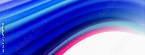 Rainbow color silk blurred wavy line background on white, luxuriously vibrant visually captivating backdrop. Stunning blend of colors reminiscent of rainbow, silky and gracefully blurred wavy pattern