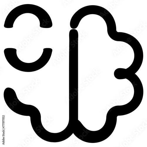 brain link icon, simple vector design