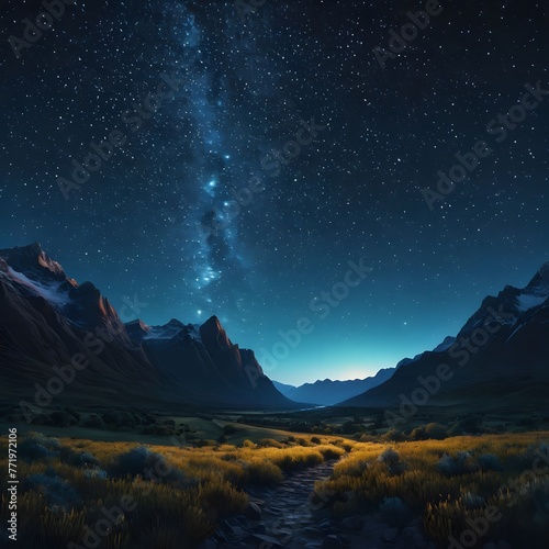 a starry night scene -Generative AI