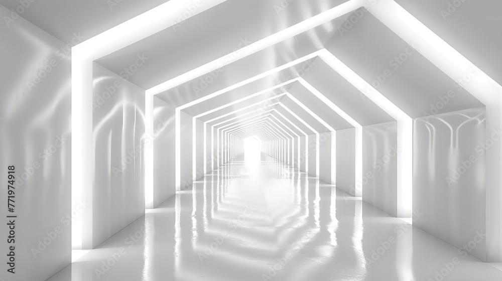 White background 3D room light abstract space technology tunnel stage floor White background 3D room light abstract space technology tunnel stage floor