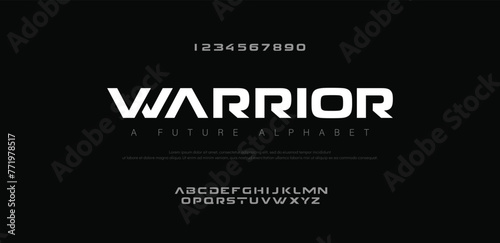 Abstract scifi modern alphabet fonts. Science fiction typography sport, technology, fashion, digital, future creative logo font. vector illustration