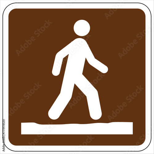 Campground guide sign stay on trails