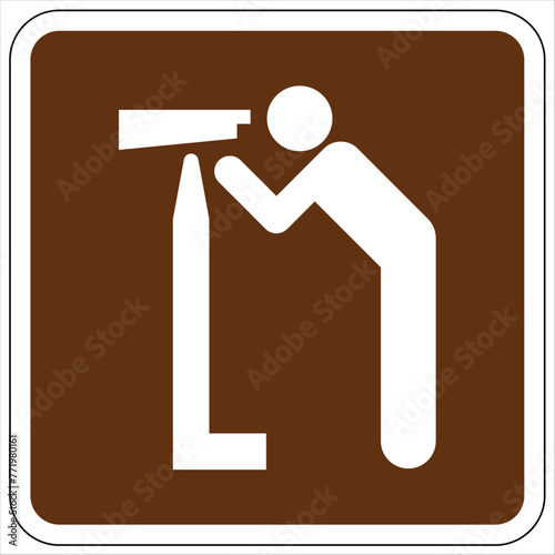 Campground guide sign viewing area