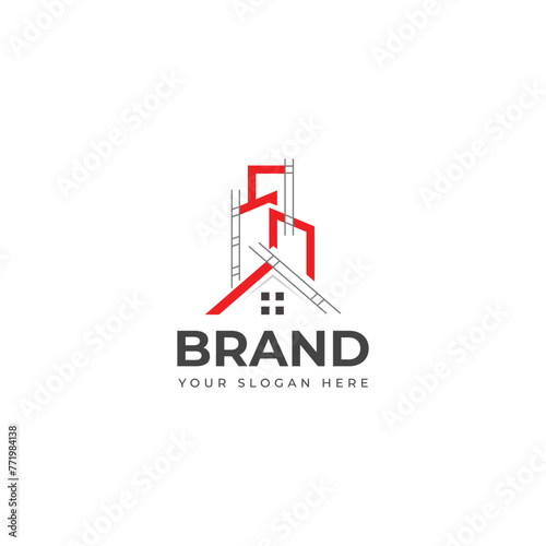 Creative Construction Building, Creative Builder Logo Design.