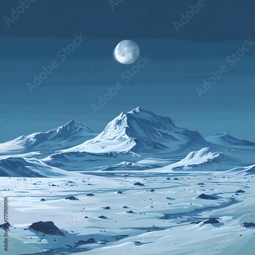 Icy Tundra Under the Midnight Sun Polar Landscapes in Pristine Beauty