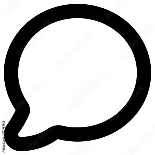 chat bubble icon, simple vector design