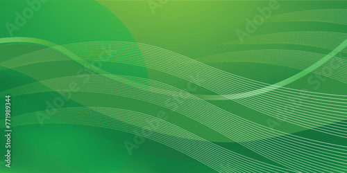abstract green wave background with lines. vektor eps10