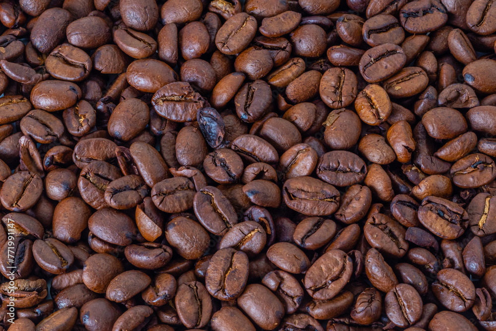 Photo of a Heap of Freshly Roasted Coffee Beans Photo of a Heap of Freshly Roasted Coffee Beans