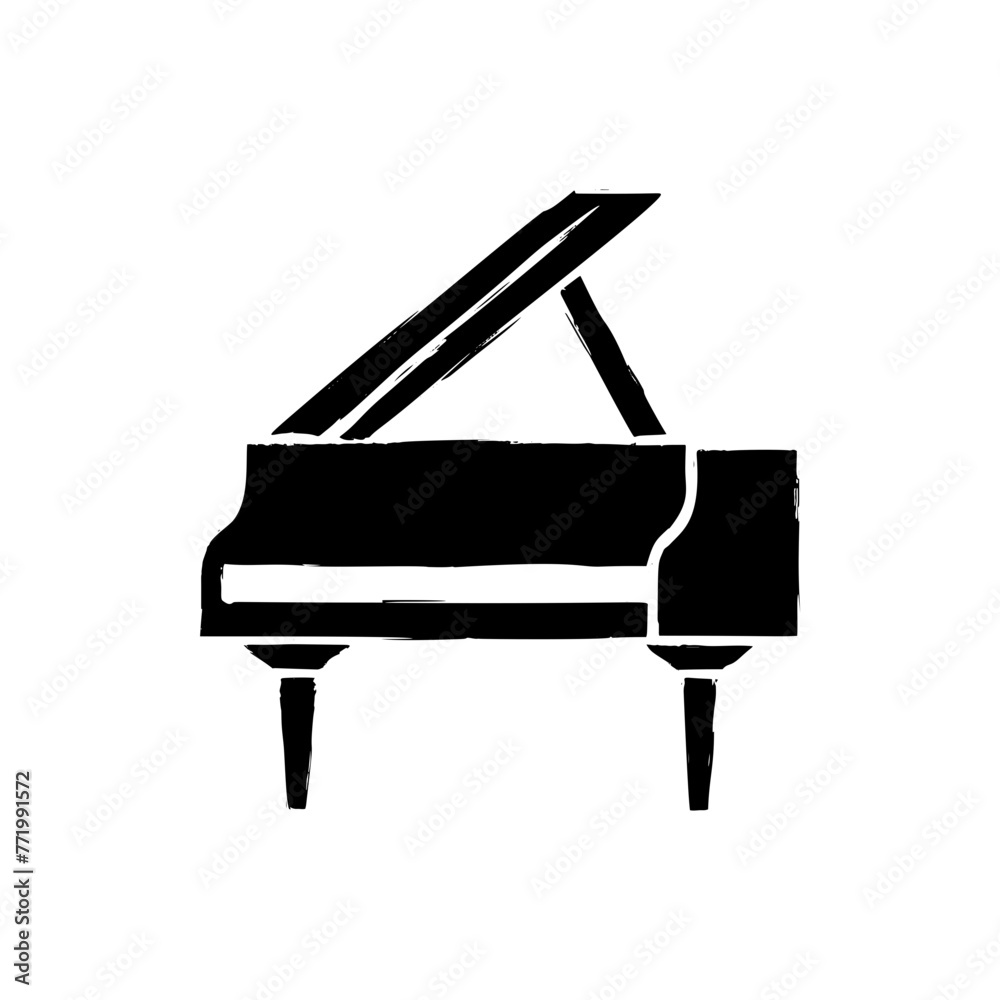 Piano isolaed top view symbol illustration. Grand piano vector pictogram logo music icon.
Piano isolaed top view symbol illustration. Grand piano vector pictogram logo music icon.