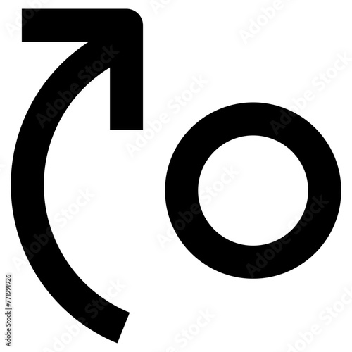 clockwise icon, simple vector design photo