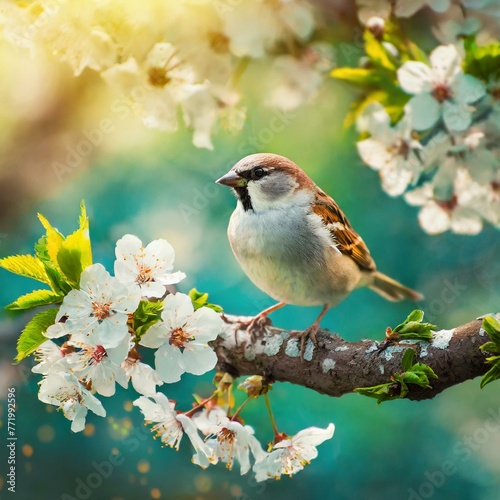 Spring Blossom Symphony: Beautiful Cherry Flowers Illuminate Bright Natural Background" © Albaloshi