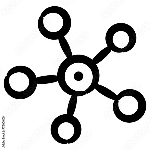 connections icon, simple vector design
