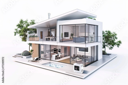 3D illustration of modern house