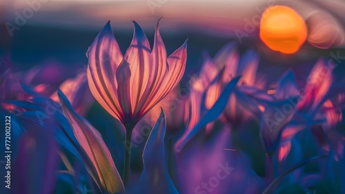 flowers in the morning
