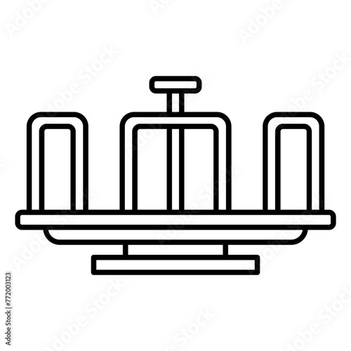 Illustration of Classic Merry Go Round design Line Icon