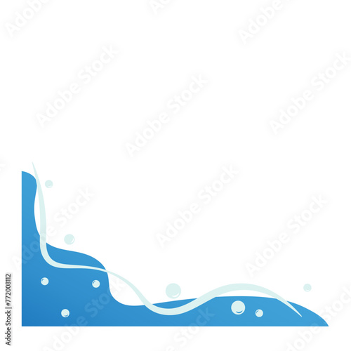 Blue Water Bubble Corner