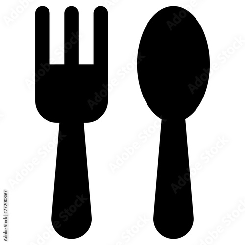 cutlery icon, simple vector design