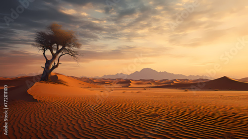 Lonely tree in the desert