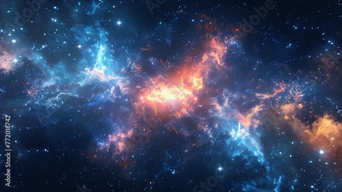 Generate an image featuring the ethereal beauty of stars forming a celestial constellation