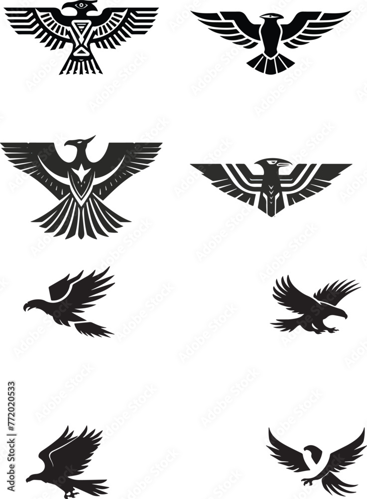 Simple handdrawn illustration of the eagle 003 Simple handdrawn illustration of the eagle 003