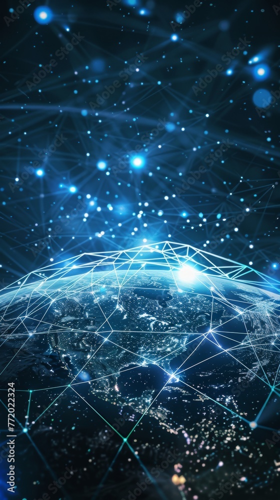 Fototapeta premium 5G networks powering a connected world