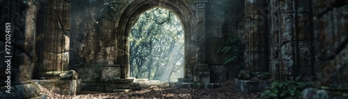 Ancient ruins whispering secrets of the past photo