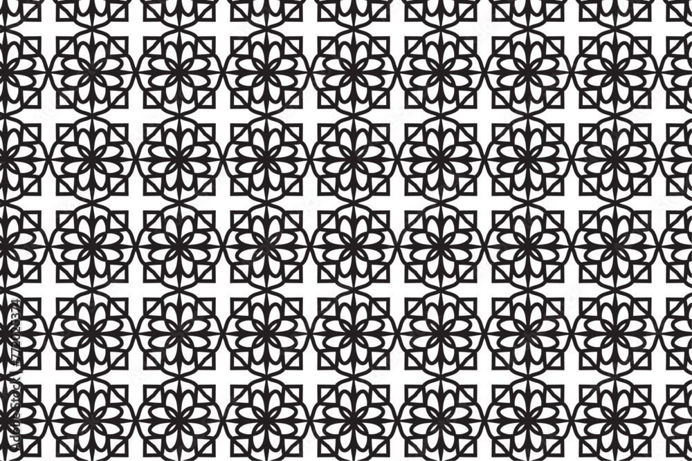 Arabic seamless pattern with  arabic and islamic ornament big set on black background