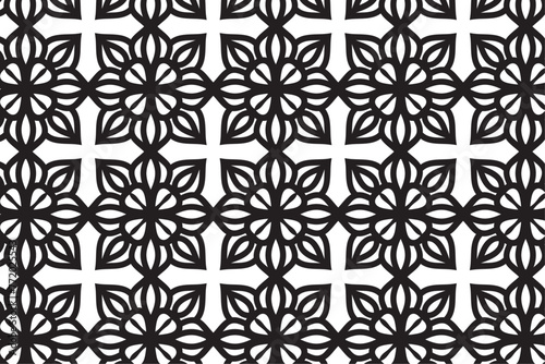 Arabic seamless pattern with arabic and islamic ornament big set on black background 