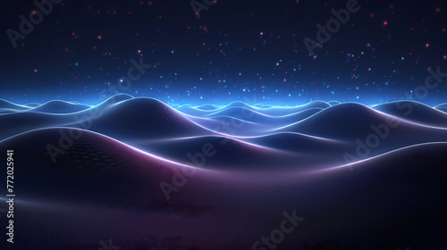 Wave particles, technological innovation modern future background