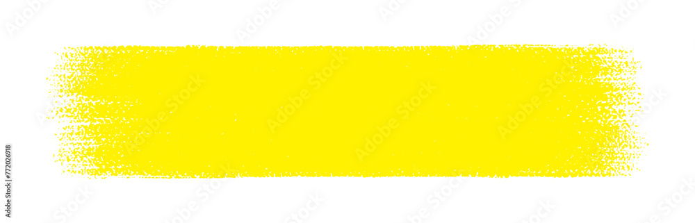 Obraz premium ラフな手書きの黄色い線 - ブラシでまっすぐに描いたラインのシンプルなデザイン素材 