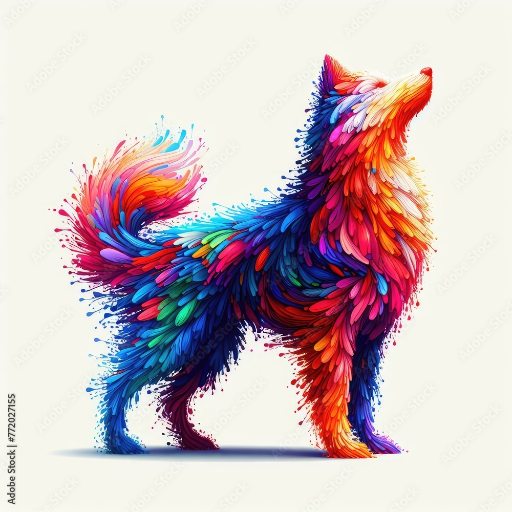 Obraz premium Isolated Colorful Animal on a Clear PNG Canvas, Generative AI