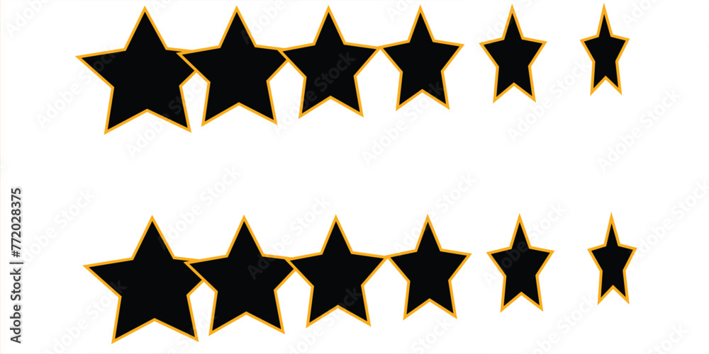 Round, black banner with polygonal frame, decorated with gold and black stars on light background. Round, black banner with polygonal frame, decorated with gold and black stars on light background.
