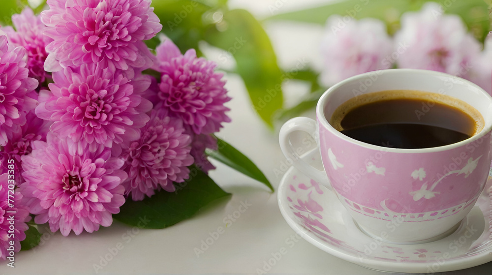 Savoring Pink Flowers with Every Sip Savoring Pink Flowers with Every Sip