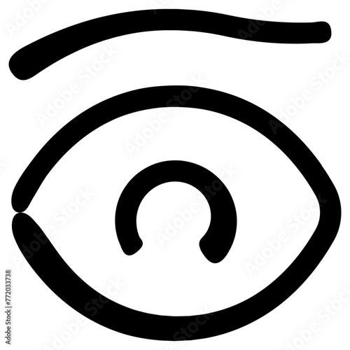 eyebrows icon, simple vector design