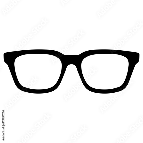 eyeglasses icon, simple vector design