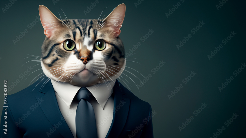 Cat in a business suit