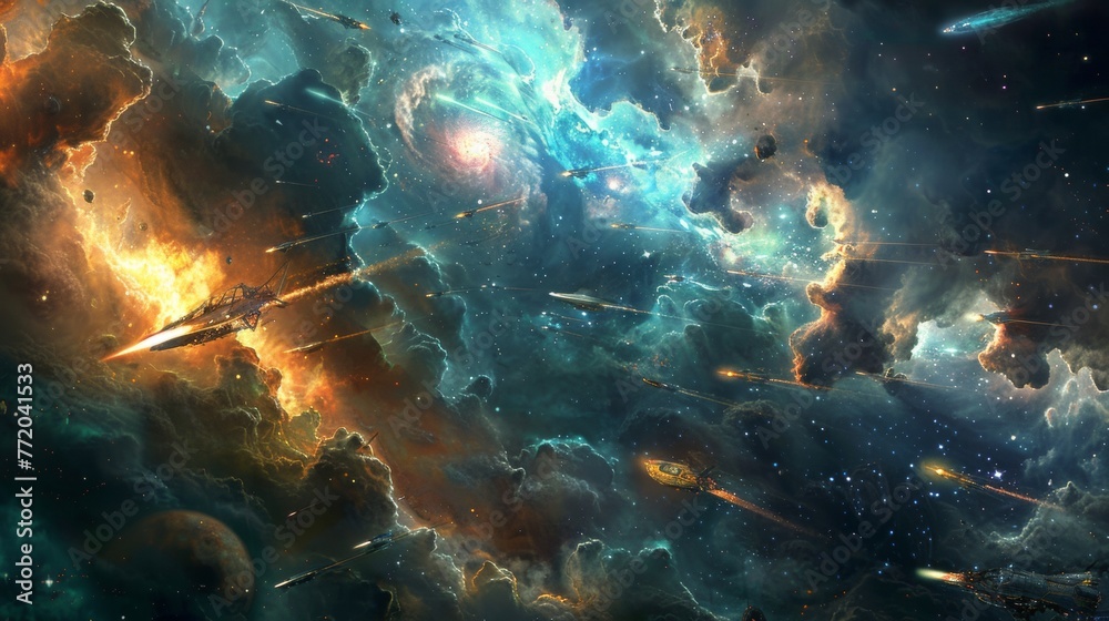 Space opera battle scenes Space opera battle scenes