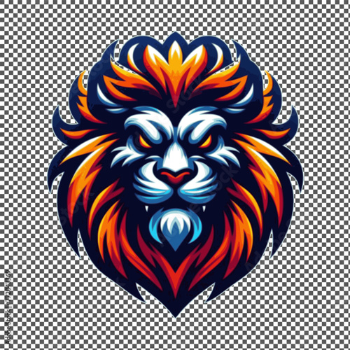 head of lion suitable for a logo, editable in vector style © Herman