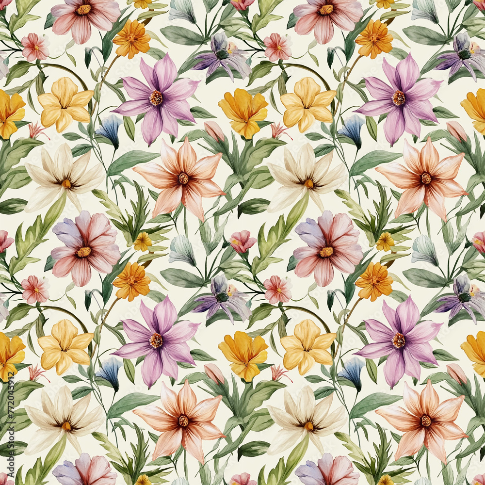 Floral Blossom Seamless Background Floral Blossom Seamless Background