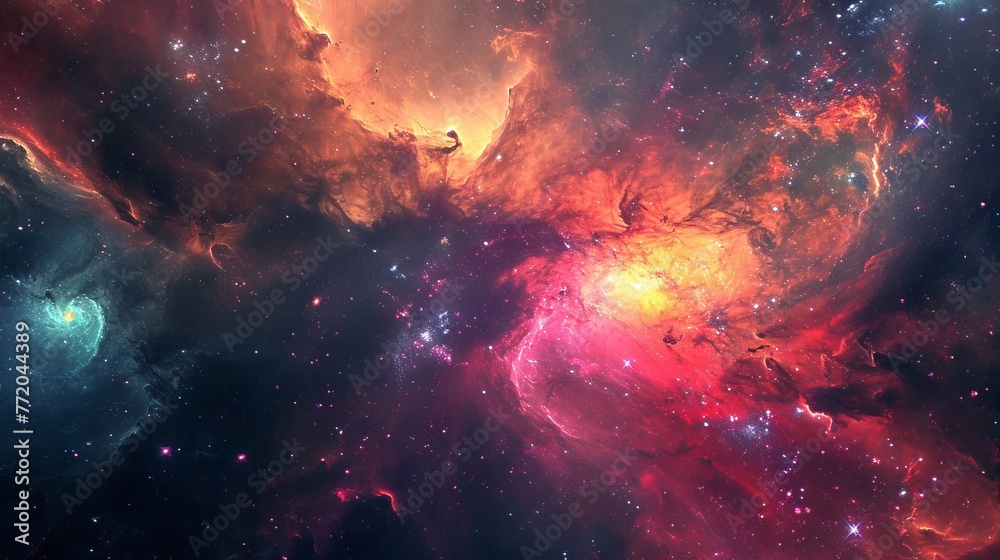 Galaxy adorned with exquisitely beautiful rainbow hues Galaxy adorned with exquisitely beautiful rainbow hues