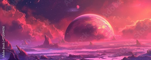 Venus reimagined as a thriving space colony in an epic space opera setting photo