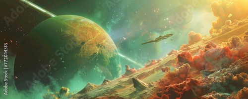 Venus reimagined as a thriving space colony in an epic space opera setting