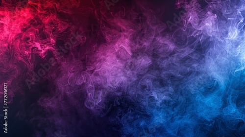 Dramatic smoke and fog in contrasting vivid red, blue, and purple colors. Vivid and intense abstract background or wallpaper - generative ai © Nia™